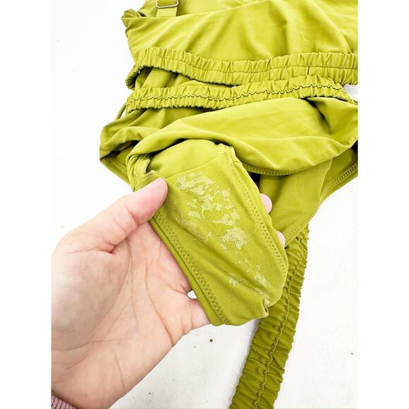 Andrea Lyamah Antii Wasabi Green Belted One Piece Swimsuit Size Medium - Picture 4 of 7